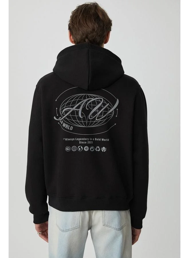 GRIMELANGE LEGANDARY Men's Super Soft Black Sweatshirt.