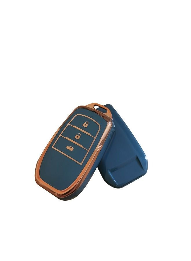 Generic Toyota Car Key Cover Soft Premium TPU Protector Case Keyless Remote Entry Key FOB Cover Protection Key Holder Corolla 3 Buttons  - Image 2
