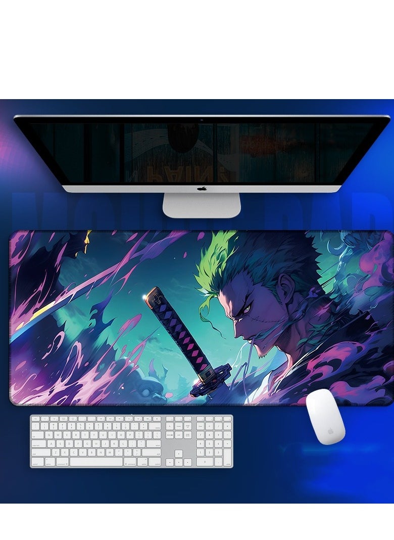 QZ - Anime One Piece Mouse Pad, Extended Large Gaming Mouse Pad, Non-Slip Rubber Base And Stitched Edge Desk Pad For Computer Home Office Work And Study - Image 1