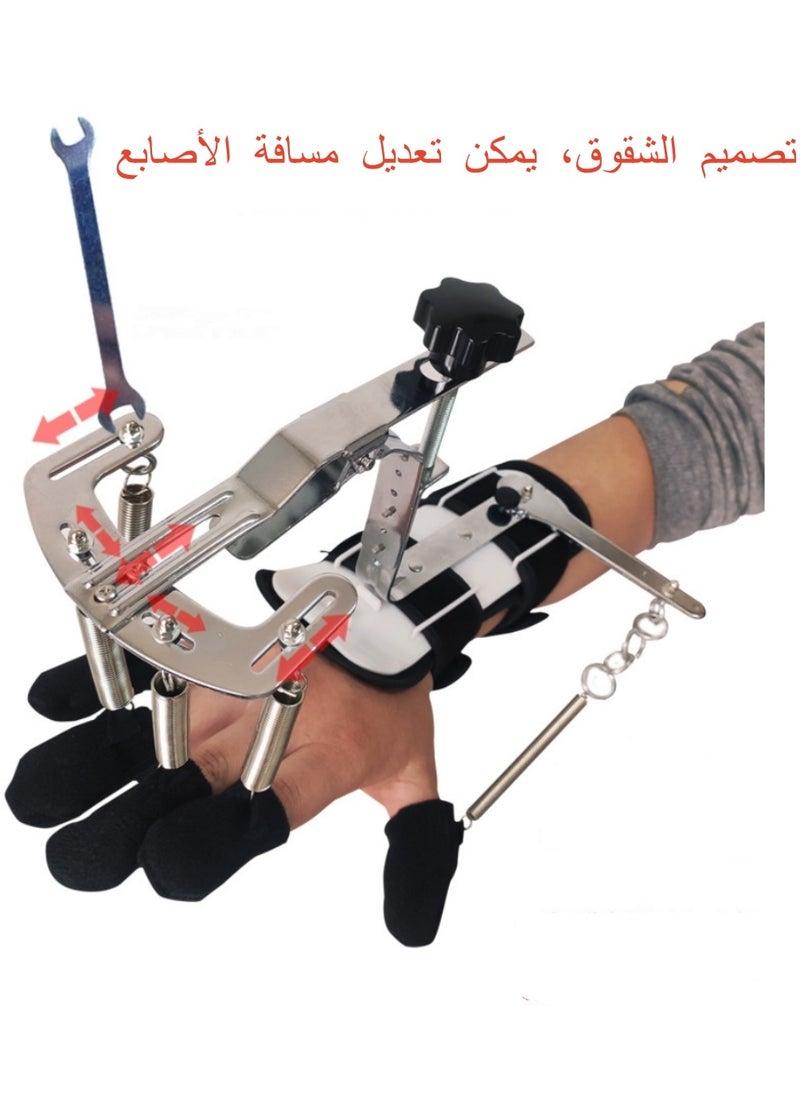 رو سيانل جهاز تقويم الأصابع قابل للتعديل تدريب تأهيل اليد تقويم الأصابع الديناميكي مشد معصم الأصابع لتقوية عضلات الأصابع تأهيل اليد اليسرى اليمنى العالمي  - Image 5