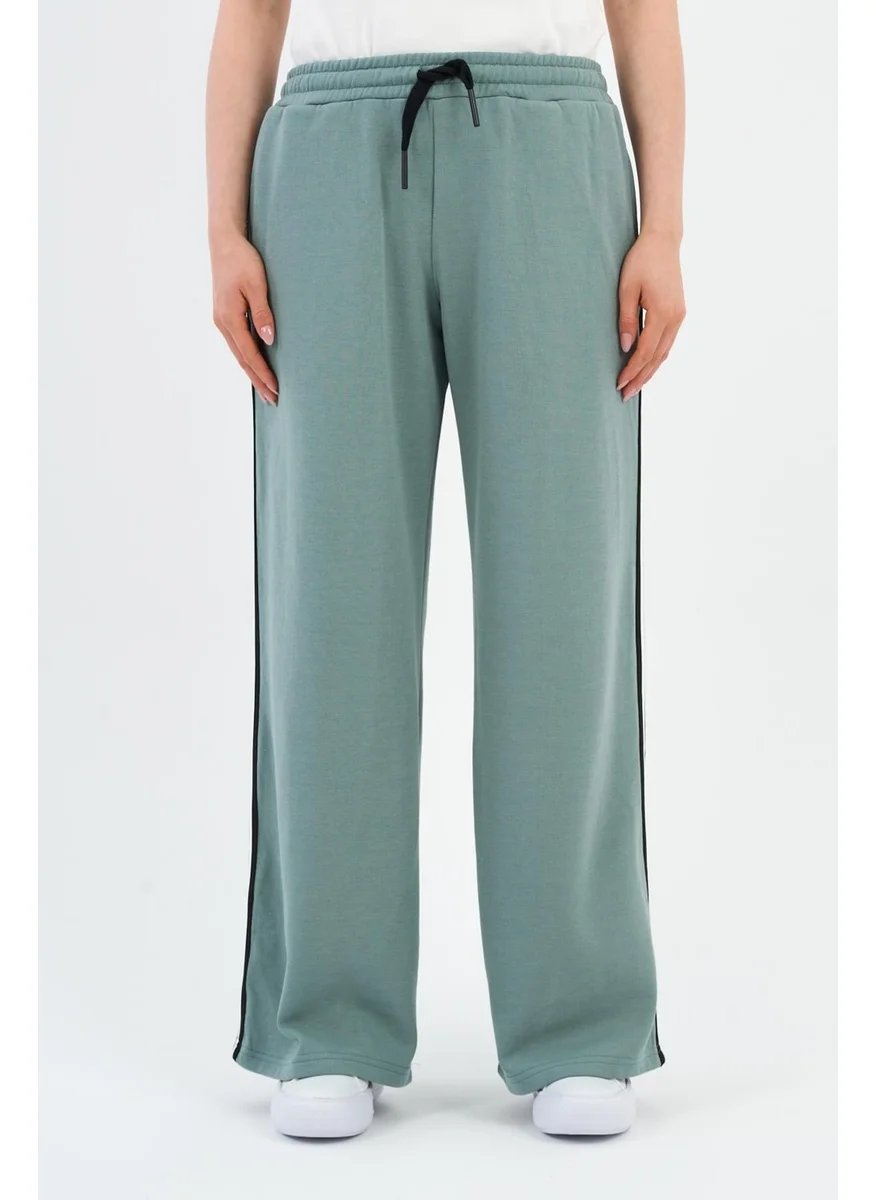 الكسندر جاردي Alexandergardi Stripe Detailed Pocket Palazzo Sweatpants (B24-0024101)