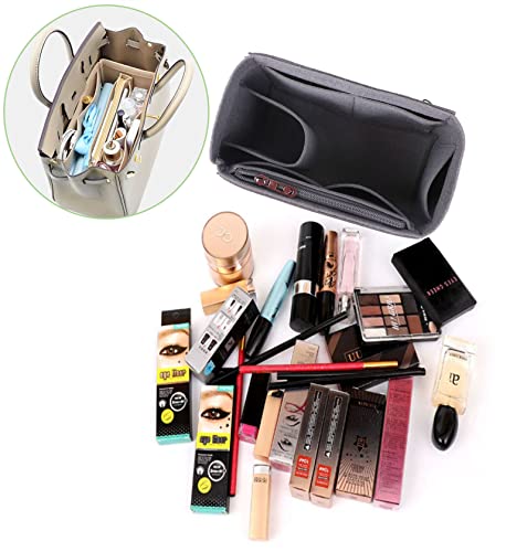 Lckaey Purse Organizer insert for birkin 35 insert organizer Felt bag1099beige-L - Image 3