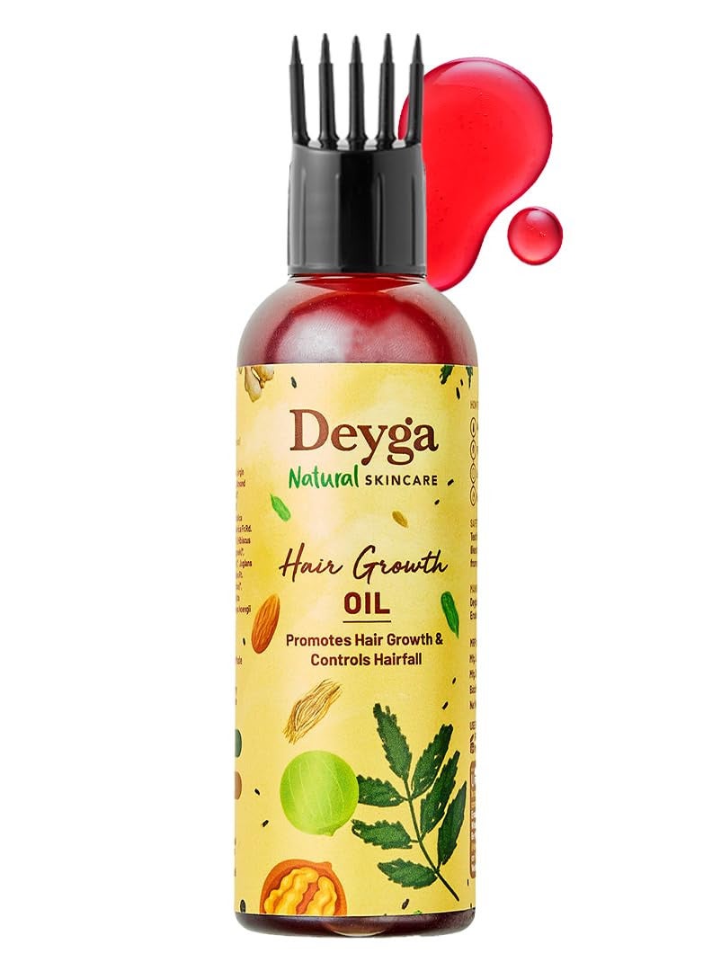Deyga Hair Growth Oil | Promotes Hair Growth | Reduces Hairfall | Repairs Damaged Hair | Makes Hair Soft & Smooth | Infused with Hibiscus, Rosemary & Grapeseed Oil (100ml Hair Growth Oil) | Suits Men and Women - Image 1