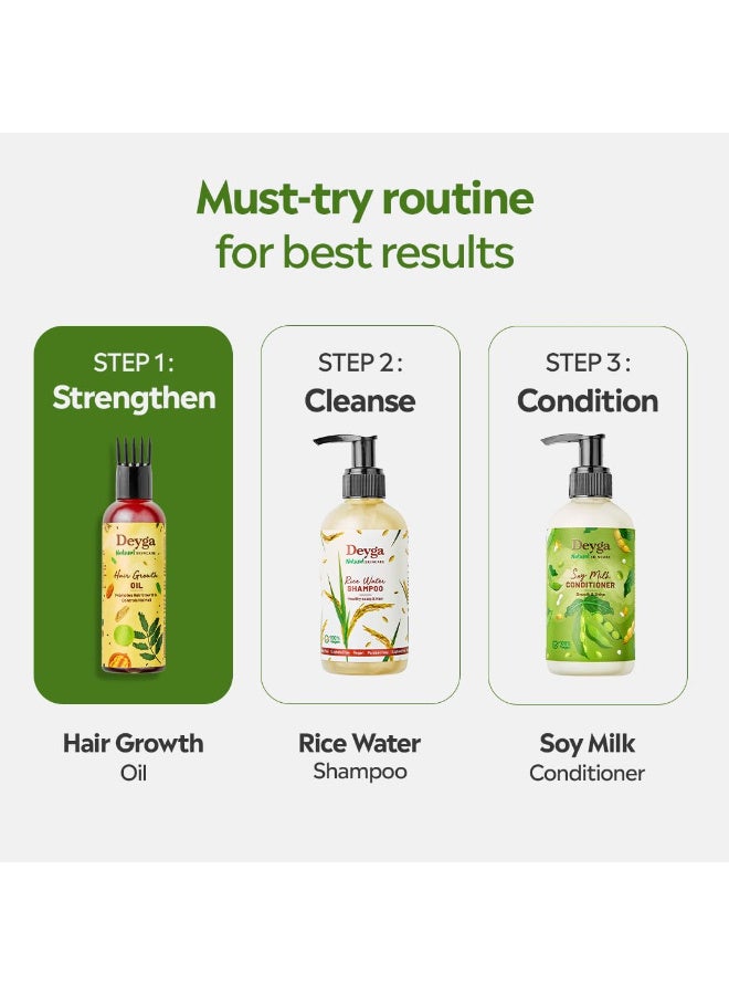 Deyga Hair Growth Oil | Promotes Hair Growth | Reduces Hairfall | Repairs Damaged Hair | Makes Hair Soft & Smooth | Infused with Hibiscus, Rosemary & Grapeseed Oil (100ml Hair Growth Oil) | Suits Men and Women - Image 3