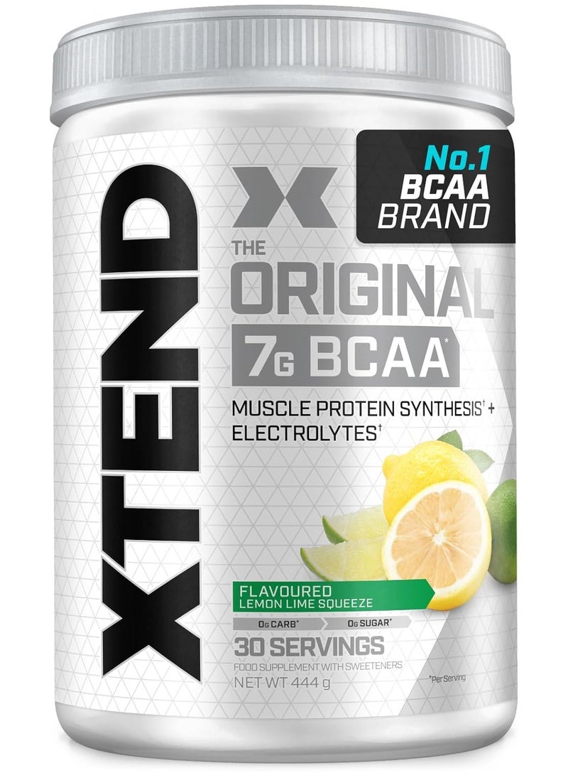 XTEND Original BCAA Powder Zero Sugar With Electrolytes for Hydration & Muscle Repair, Post-Workout Supplement, Lemon Lime Squeeze Flavor - 30 Servings - Image 1