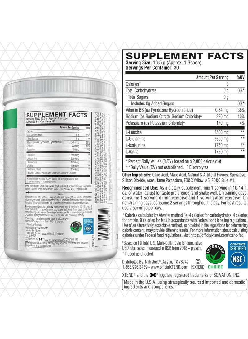 XTEND Original BCAA Powder Zero Sugar With Electrolytes for Hydration & Muscle Repair, Post-Workout Supplement, Lemon Lime Squeeze Flavor - 30 Servings - Image 3