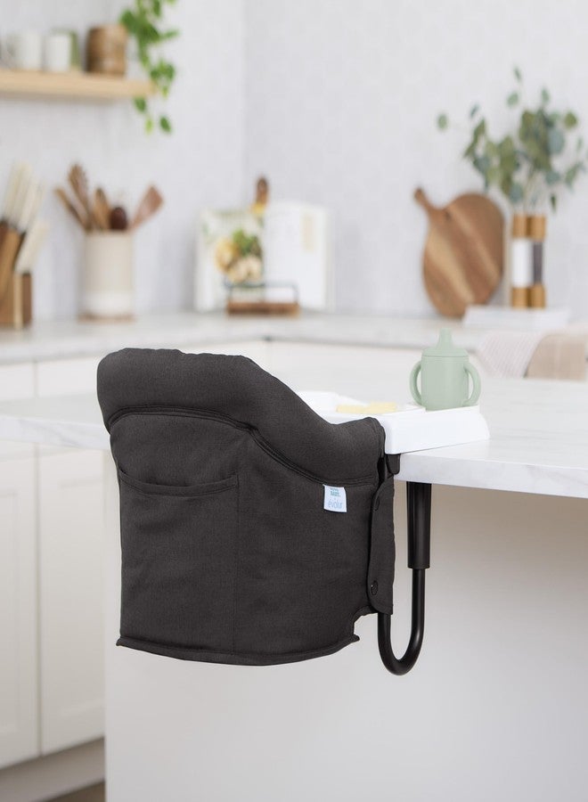 Evolur Clamp-On Comfort Table Chair, Portable Clip-On High Chair for Babies & Toddlers (6-36 Months), Removable Washable Seat Cover, Dishwasher-Safe Tray, Foldable Design with Carry Bag - Black - Image 5