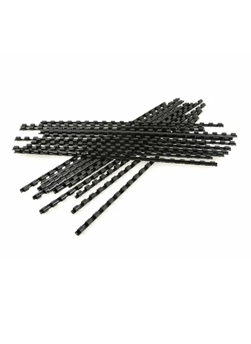 ATLAS - 100-Piece Plastic Binding Combs 8mm Width Black - Image 1