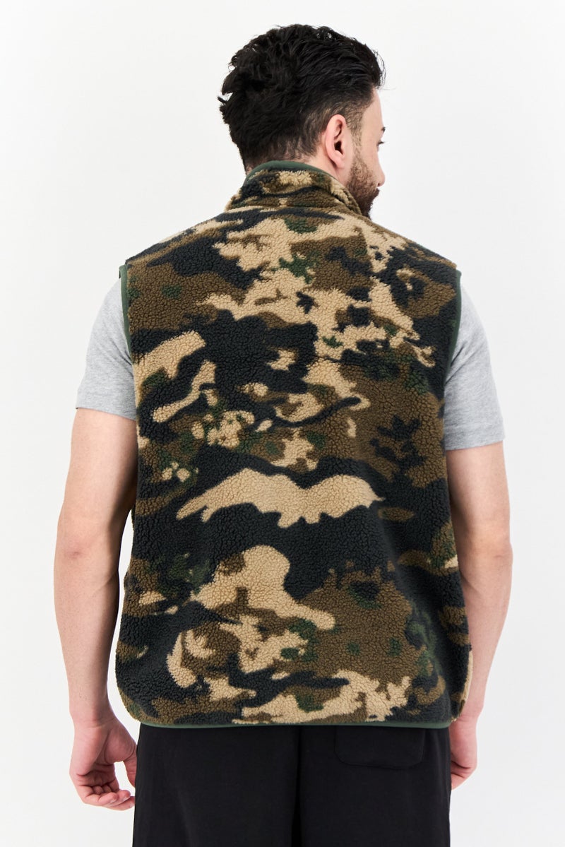adidas Originals Men Sportswear Fit Sleeveless Outdoor Vest, Dark Olive  - Image 3