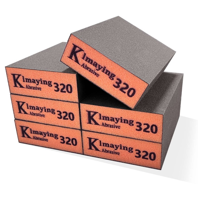 Hubaow Sanding Sponge  320 Grit Assortment Sanding Block  Wet And Dry Dual-Use Sander Sponges For Drywall Metal  Sandpaper Sponge For Wood  Washable And Reusable - Image 1