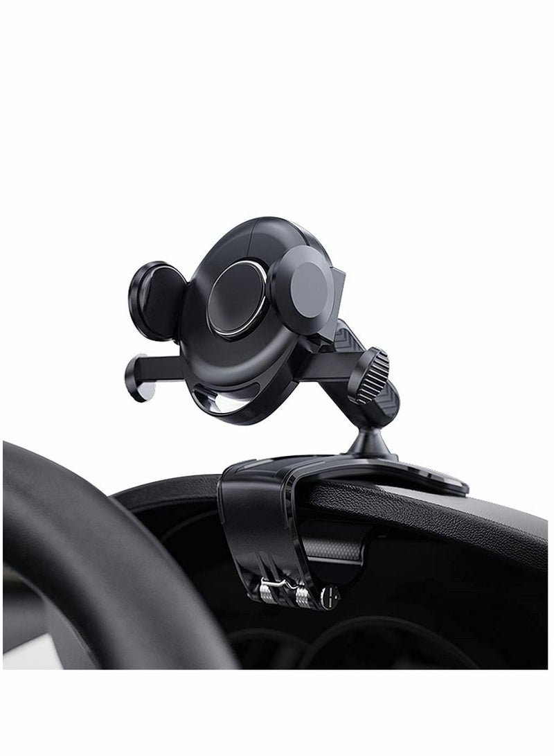 Y&D SYOSI Car Phone Mount, Universal Holder with Clip, Dashboard Cell Stand Compatible iPhone 12 pro max, LG, Samsung  - Image 1