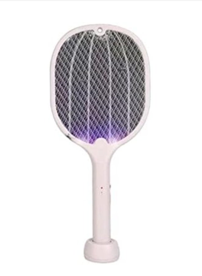 Smart Electric Mosquito Swatter - 2 in 1 - USB Rechargeable Mosquito Killer with Vertical Mounting Base and Insect Attractive Light - Multi-Color - Instant and Effective Home Protection. - Image 2