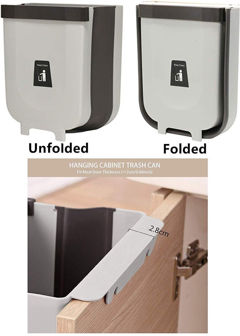 Wagmine Wagmine Cabinet Door Hanging Trash Can Collapsible Dust Bin Room Car Waste Box Foldable Waste Bins Hanging Trash Holder Dustbin Kitchen Tools  - Image 4