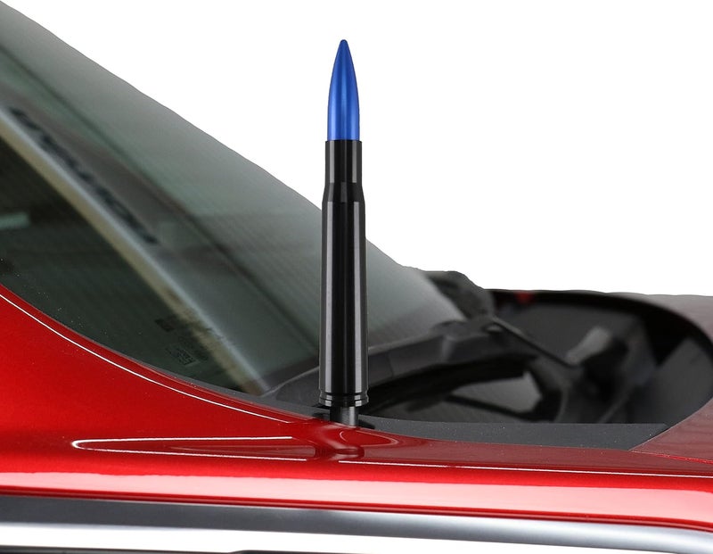 Votex 50 Caliber Black with Blue Bullet Aluminum Antenna - Image 1