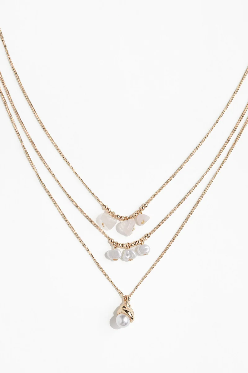 H&M Three-strand pendant necklace