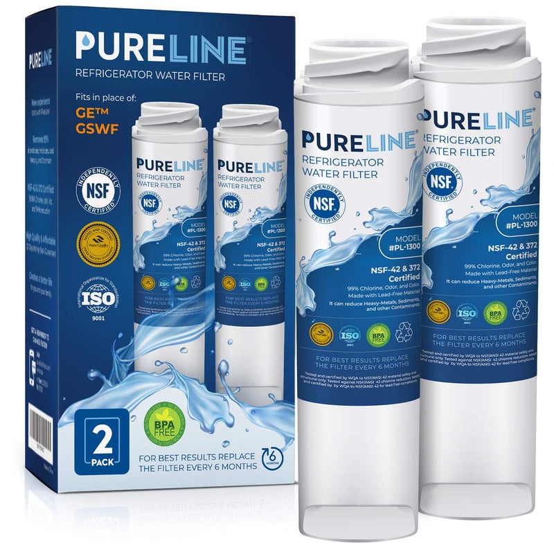Pureline GSWF Replacement for GE GSWF, Kenmore 46-9914, 469914, 9914, Refrigerator Water Filter - Reduces Bad Taste & Odor - Image 1