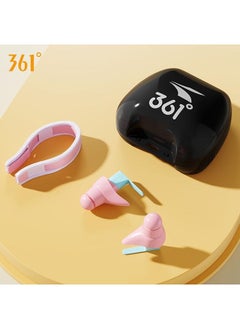 361 Degrees 3-Piece Set Of Swimming Silicone Nose Clip Earplugs for Children Soft Anti Choking Water Professional Swimming Diving Security Pool Accessories With Storage Box  - Image 1