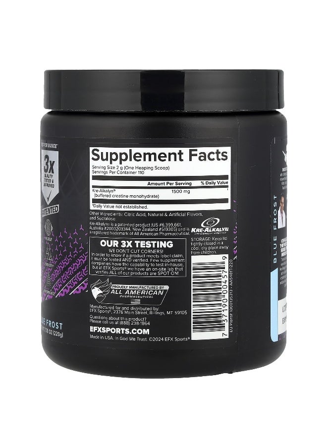 EFX SPORTS EFX Sports, Kre-Alkalyn EFX Powder, Blue Frost,  7.76 oz (220 g)  - Image 2