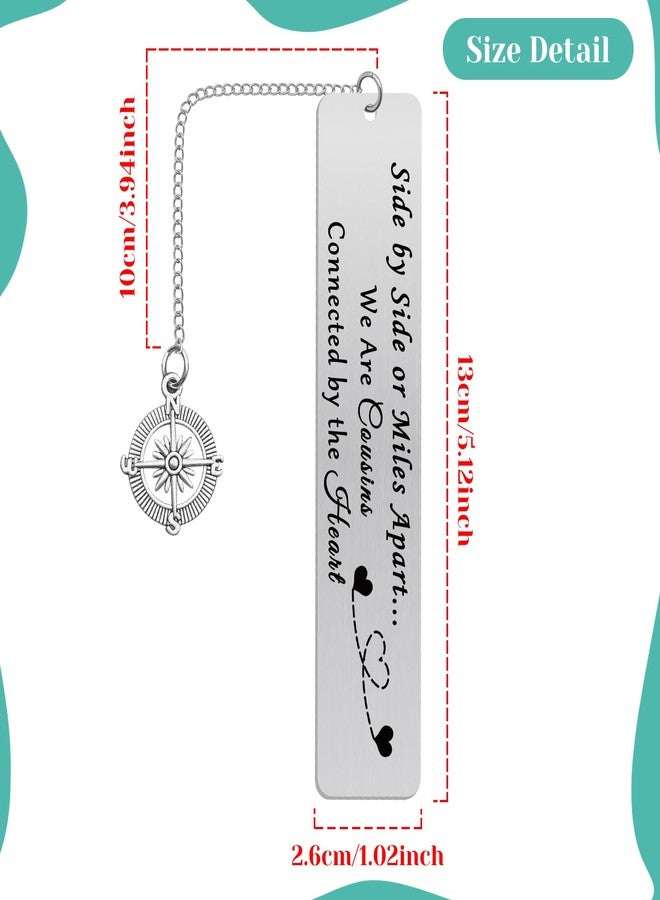 Baipilu Cousins Gifts for Women Inspirational Bookmark Gift Friendship Gift for Cousin Appreciation Gift for Cousin Thank You Bookmark Gift Graduation Birthday Gift for Cousin Back to School Gift for Cousins - Image 2