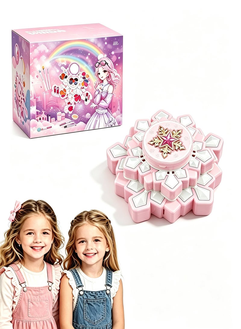 SUCITY Kids Makeup Sets for Girls Kids Makeup Sets for Girls 3+ Play Make Up Kit, Best Toys for Little Girl, Princess Toddler Kid Stuff, Ages 3-12 Year Old Girl Birthday Gifts（Flower） - Image 2