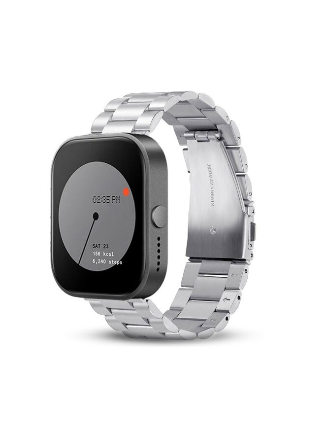 O Ozone (Pack of 2) O Ozone Metal Band Compatible with CMF by Nothing Watch Pro/Watch Pro 2 Watchband Bracelet, Stainless Steel Replacement Bracelet Wristband Wrist Strap Smart Watch Accessories for Men- Black/Silver - Image 5