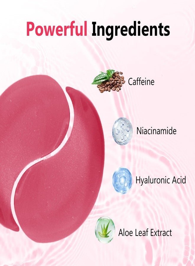 Jakuva 30 Pairs Caffeine Under Eye Patches for Dark Circles & Puffy Eyes, Hydrating Under Eye Gel Masks with Hyaluronic Acid & Collagen, Travel Essentials & Self Eye Care Gifts for Women & Men - Image 2