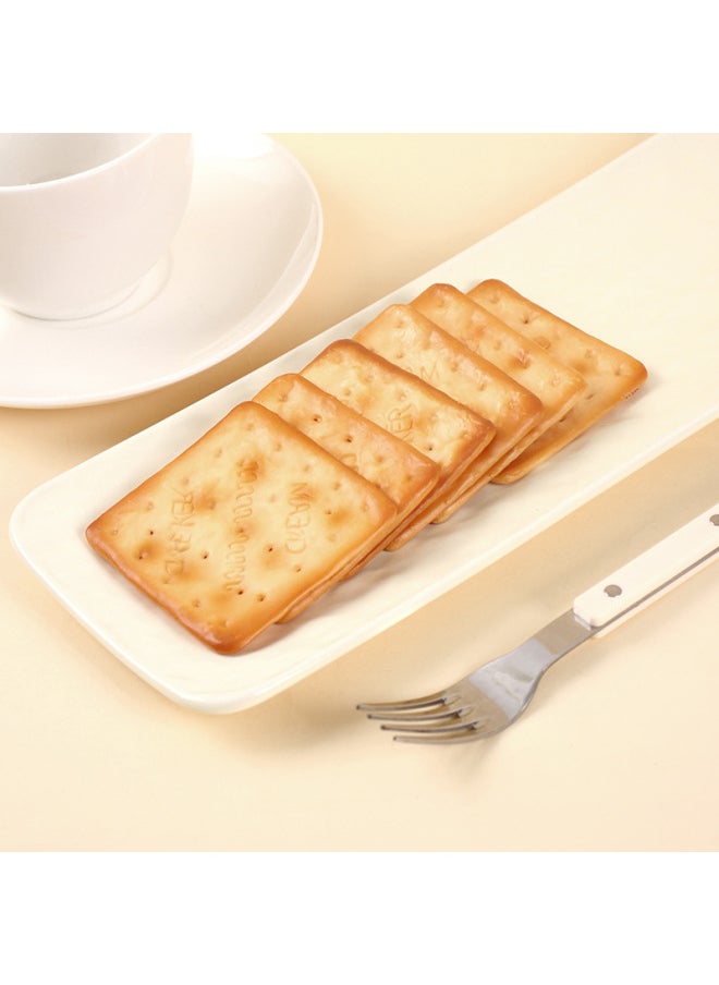 PVC Simulation Soda Cake Dry Pendant Fun Simulation Snack Food Play Toy Square Fake Biscuit Key Chain Pendant-Color:Square Cookies-model  - Image 5