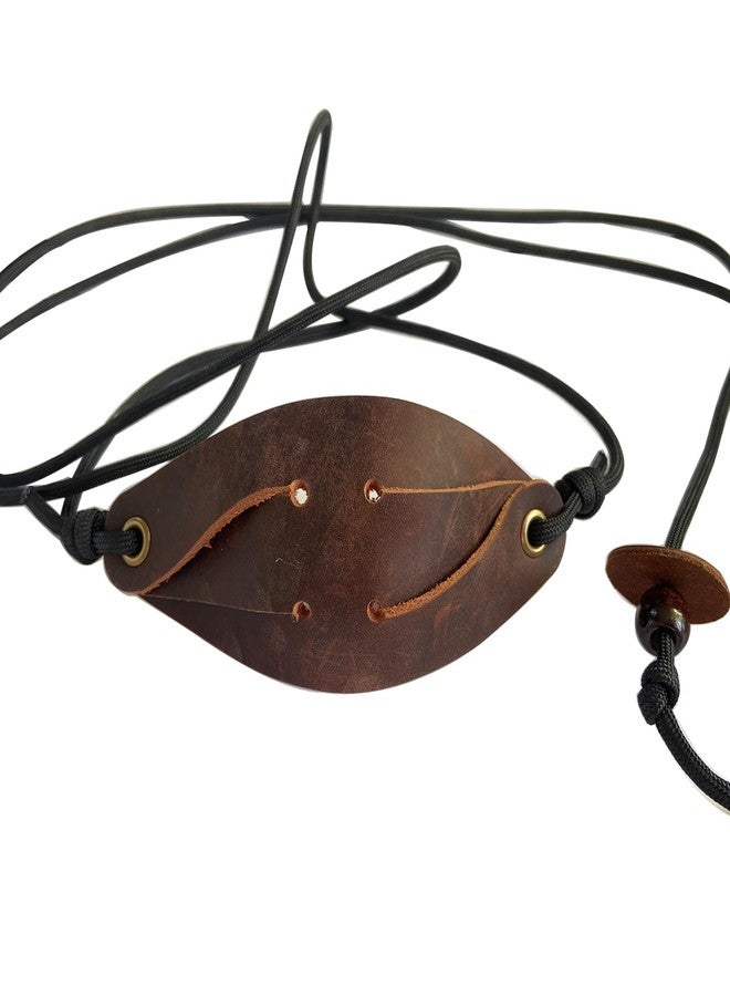Parallel Halo Leather Shepherd Sling Handmade Paracord Shepherds Sling Tennis Ball Thrower (Light Brown) - Image 1