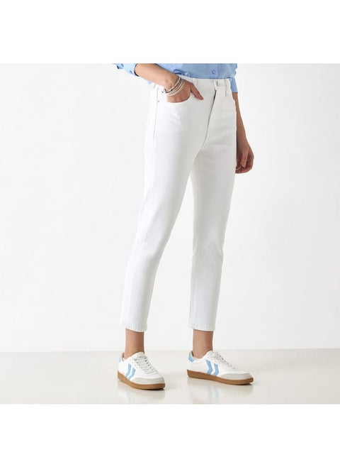 Lee Cooper Solid Regular Fit Jeans with Pockets