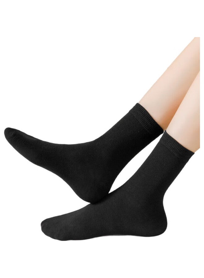Cotton Thirteen 24 Autumn And Winter New Pure Color Socks Women【Combed Cotton Antibacterial And Odor-Resistant】Mid-Tube Socks Women'S Socks Solid Color Long Socks - Image 2