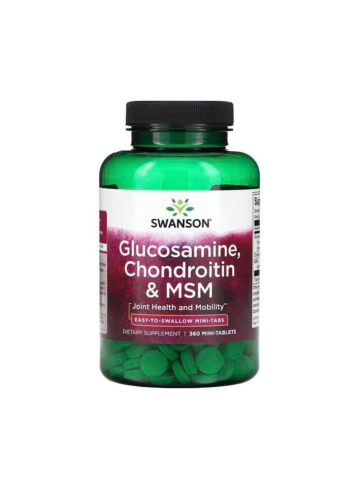 Glucosamine, Chondroitin & MSM, 360 Mini Tablets