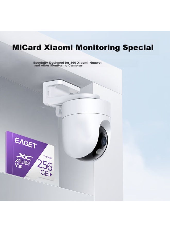 Eaget 256gb Tf Memory Card A1 U3 V30 4k High-speed Durable Memory Card For Xiaomi Surveillance Cameras And Dash Cams - Image 2