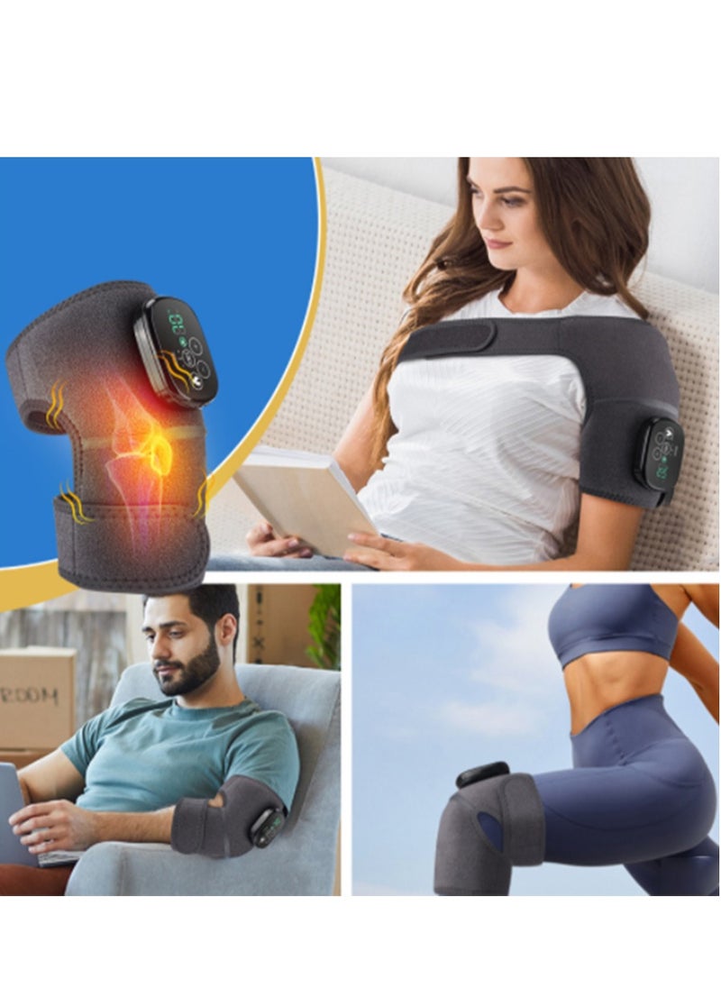 Arabest - Heating Knee Massager, Knee Shoulder Elbow 3-in-1 Heating Vibration Massager, Portable Wireless Hot Compress Massager, Relieve Joint Pain And Pressure, Suitable For Office, Study, Etc. - Image 1