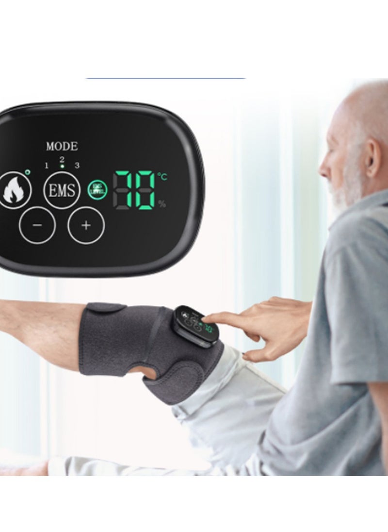 Arabest - Heating Knee Massager, Knee Shoulder Elbow 3-in-1 Heating Vibration Massager, Portable Wireless Hot Compress Massager, Relieve Joint Pain And Pressure, Suitable For Office, Study, Etc. - Image 1