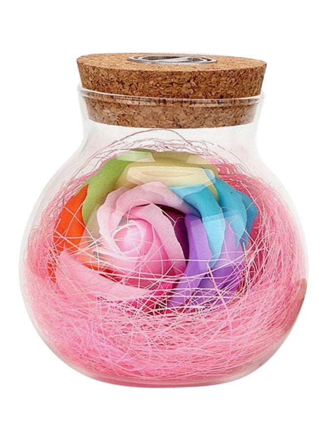 NIBEMINENT Rose Flower Bottle Light Lamp With Remote Multicolour - Image 1