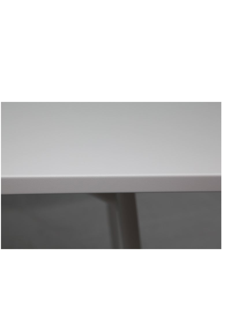 Swin Furniture Six-Seater Minimalist Aluminum Outdoor Dining Table For Garden - White  - Image 3