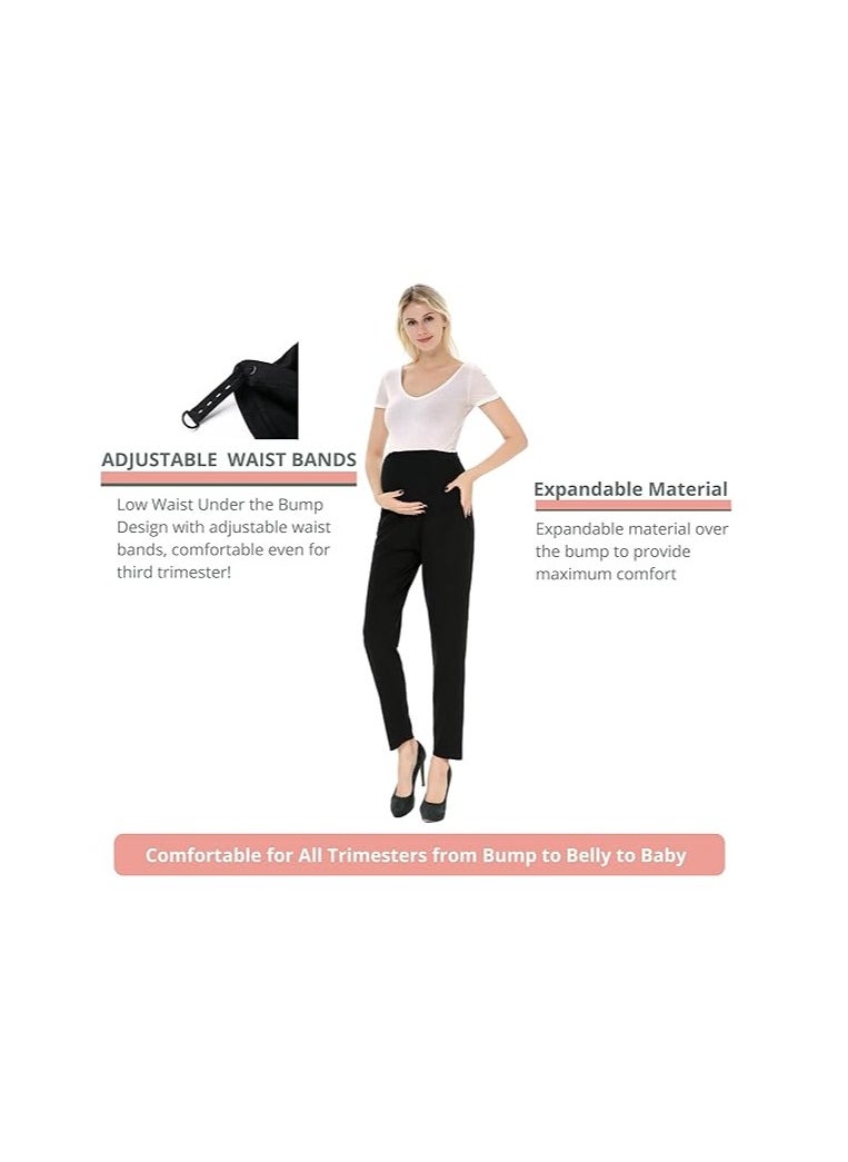 Generic - Maternity Pants Comfortable Stretch Over-Bump Women Pregnancy Casual Capris for Work - Image 1