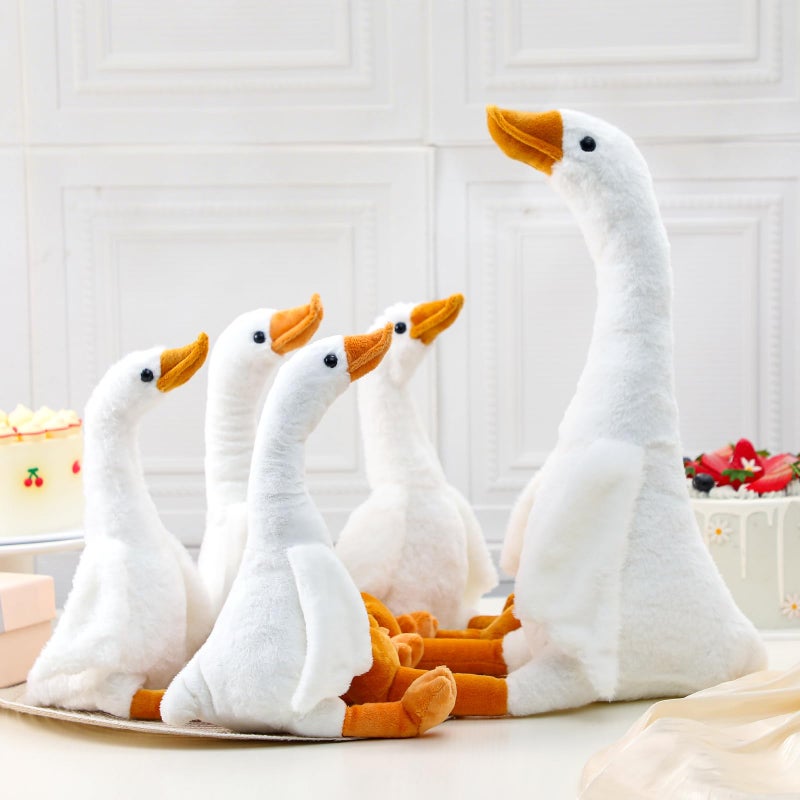 Sosation 5 Pcs Goose Stuffed Animal 236 Big Silly Goose Plush Stuffed Toy with 4 Babis Plush Set Farm Animal Gifts Christmas Decor for Home Nursery Sleeping Room Birthday Party Favors - Image 3
