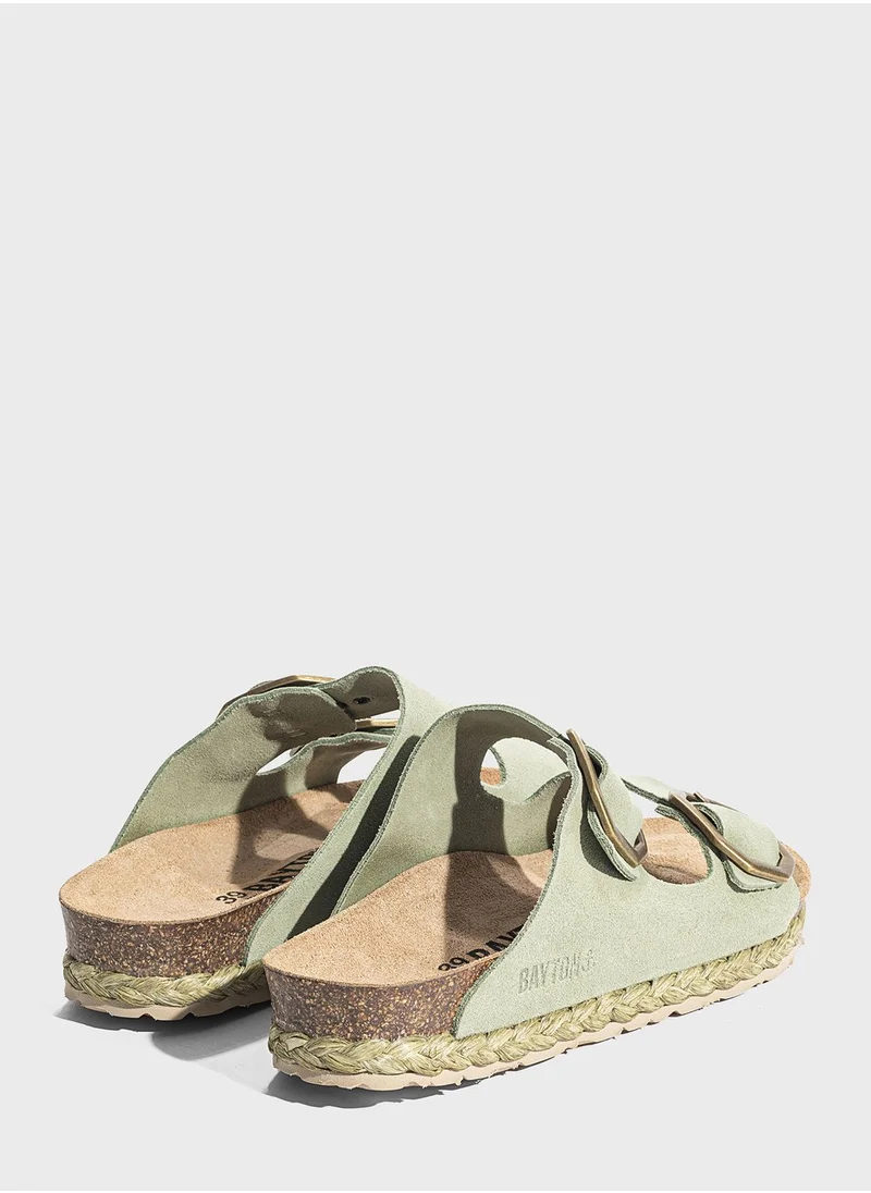 BAYTON Atlas Double Strap Flat Sandals