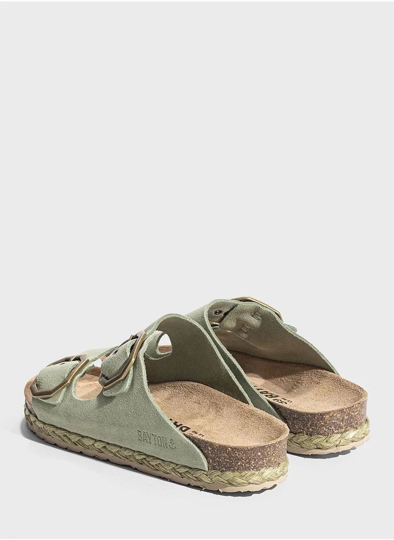 BAYTON Atlas Double Strap Flat Sandals
