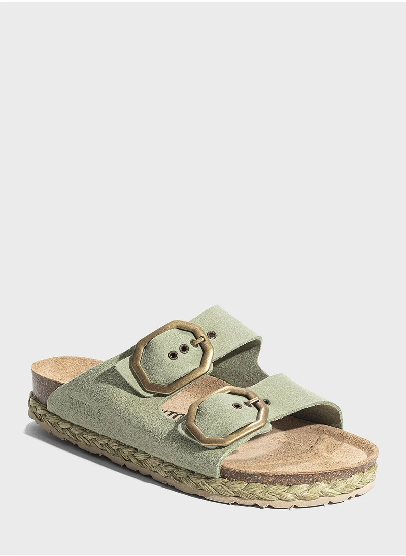 BAYTON Atlas Double Strap Flat Sandals