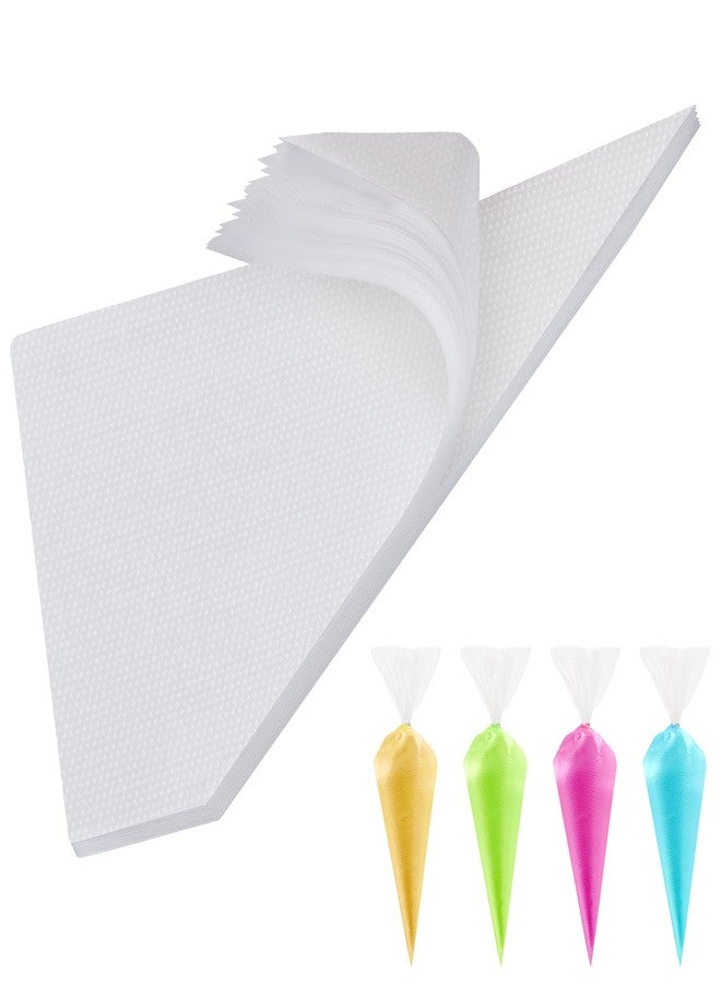 Engorgio 100 Pcs Disposable Mini Piping Bags 8 inch Pastry Bag Pastry Crimpers Small Piping Bags Disposable Pastry Bags For Cake Macarons Dessert Decorations Cookies Baking Cupcakes (Clear) - Image 1