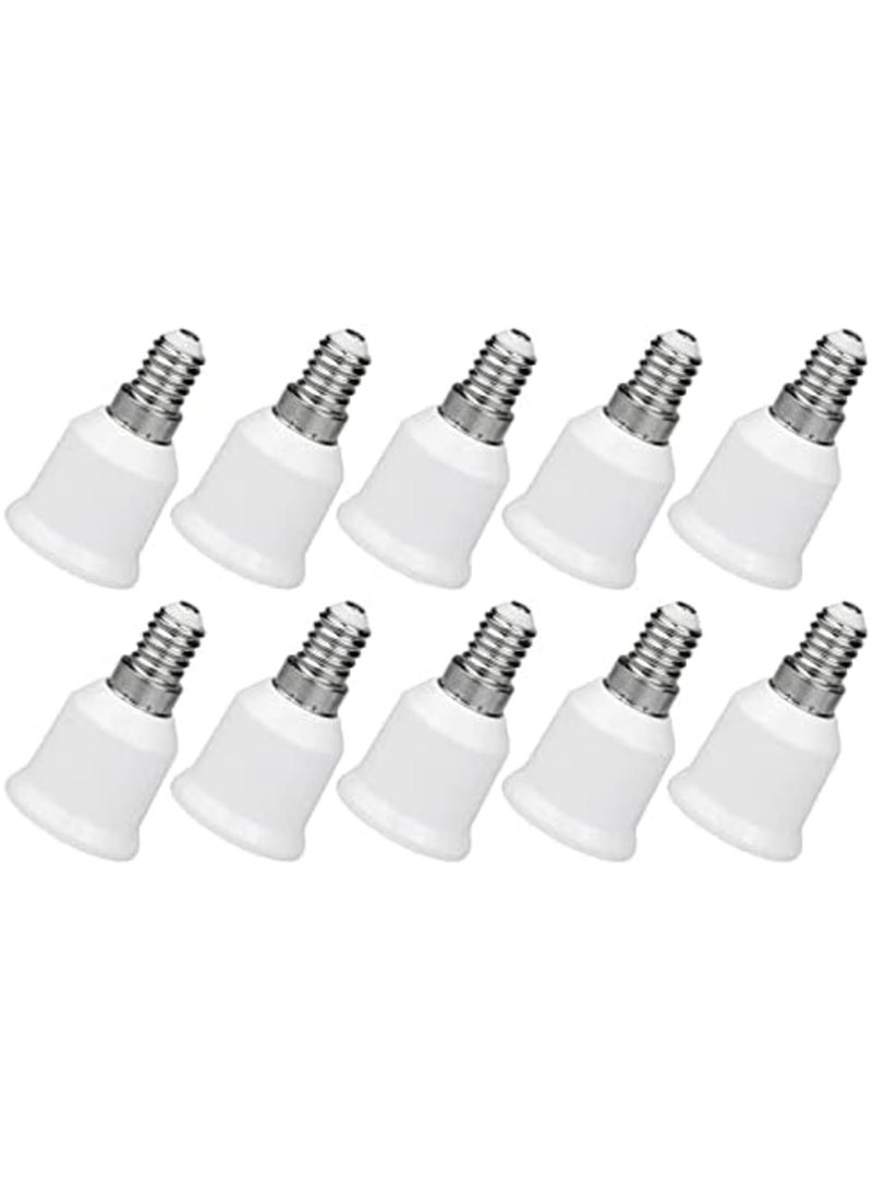 Luckam 10 Pack E14 to E27 Adapter, Light Bulb Base Converters Lamp Fitting Converter Holder Lamp Base Adapter for Led Bulbs and Incandescent Bulbs and CFL Bulbs - Image 1
