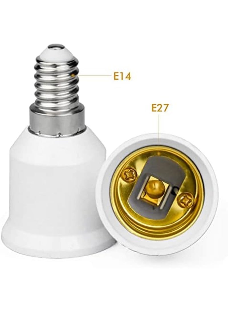 Luckam 10 Pack E14 to E27 Adapter, Light Bulb Base Converters Lamp Fitting Converter Holder Lamp Base Adapter for Led Bulbs and Incandescent Bulbs and CFL Bulbs - Image 2
