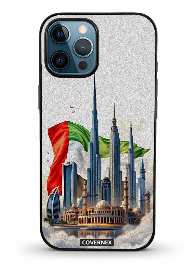 Covernex Apple iPhone 12 Pro Max Protective Case Cover Printed Featuring The Heart Of Emirates - Image 2