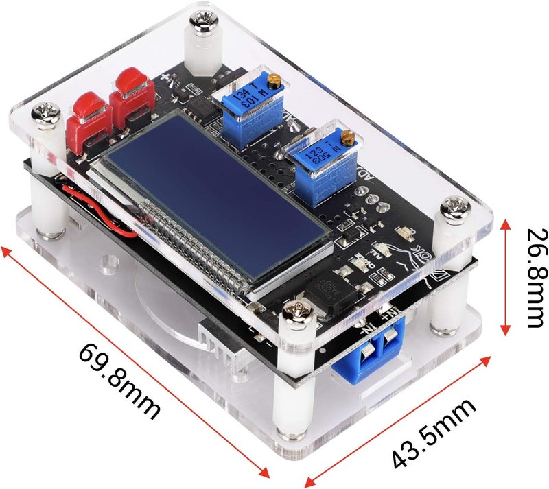DROK Buck Boost Voltage Regulator, DROK DC 6-30V to DC 0.5-30V 5V 12V 24V Adjustable Voltage Converter, 4A 60W Power Supply Step Up Down Transformer Board Module with USB Port Case LCD Display Volt Am - Image 4