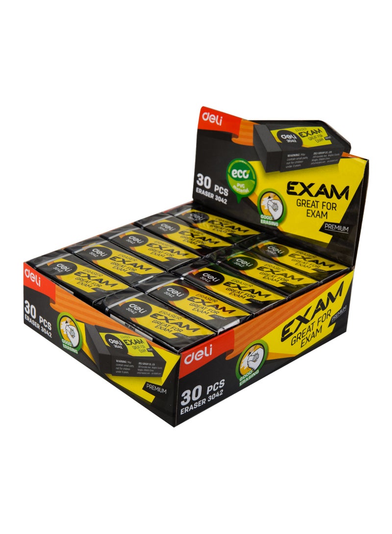 Deli ممحاة امتحان دلي E3042 2B 30 قطعة / صندوق - ممحاة مطاطية نظيفة وخالية من الغبار للاستخدام في المدرسة والمكتب - Image 5