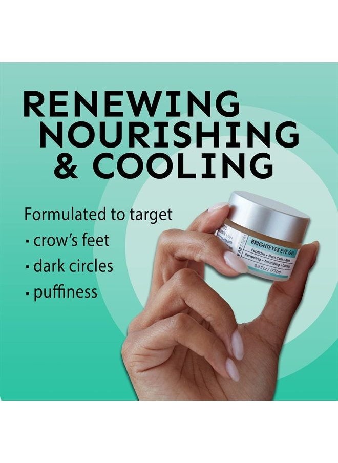 CLEARstem BRIGHTEYES Nourishing Anti-Aging Eye Gel with Collagen Peptides & Aloe, 0.7 Ounce  - Image 3
