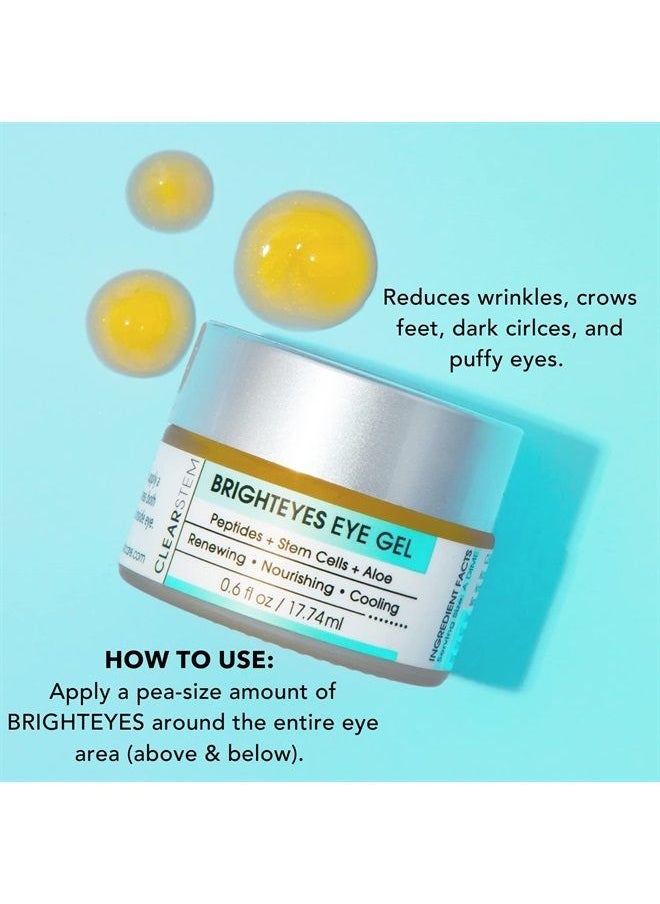 CLEARstem BRIGHTEYES Nourishing Anti-Aging Eye Gel with Collagen Peptides & Aloe, 0.7 Ounce  - Image 4