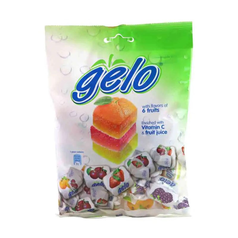 Gelo Fruit Jelly Bonbons With Flavours of 6 Fruits, Enriched With Vitamin C & Fruit Juice - 150gm - Image 1